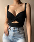 Sexy Women Sleeveless Short Crop tops Ladies Vest Casual Tank Top Women's Tube Top Female Black White